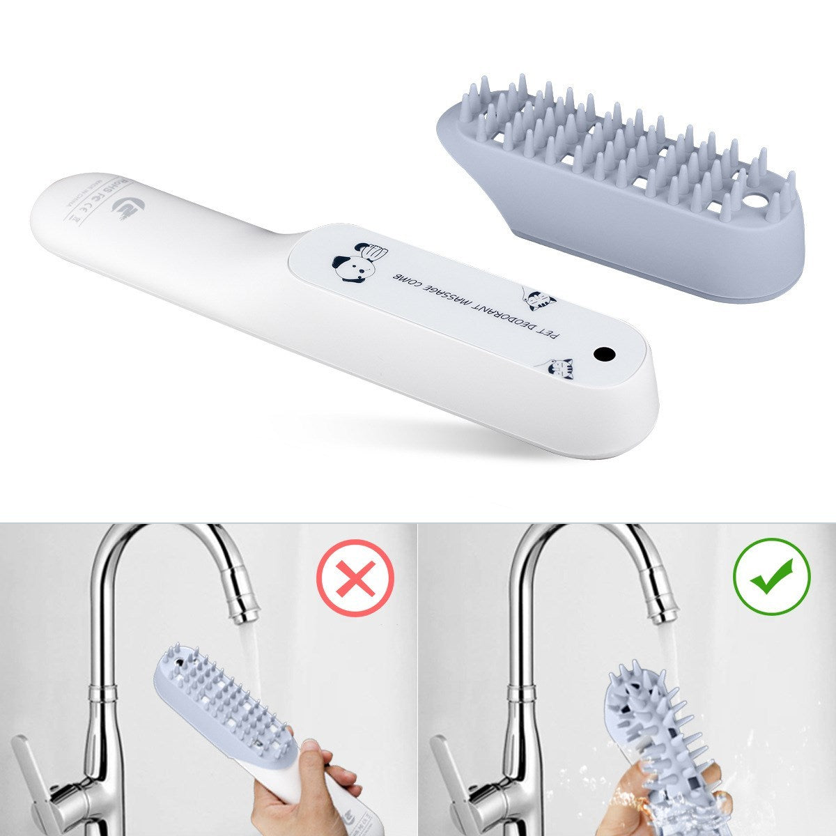 Transform Your Pet's Grooming Routine with the Pet Silicone Massage Brush Deodorant
