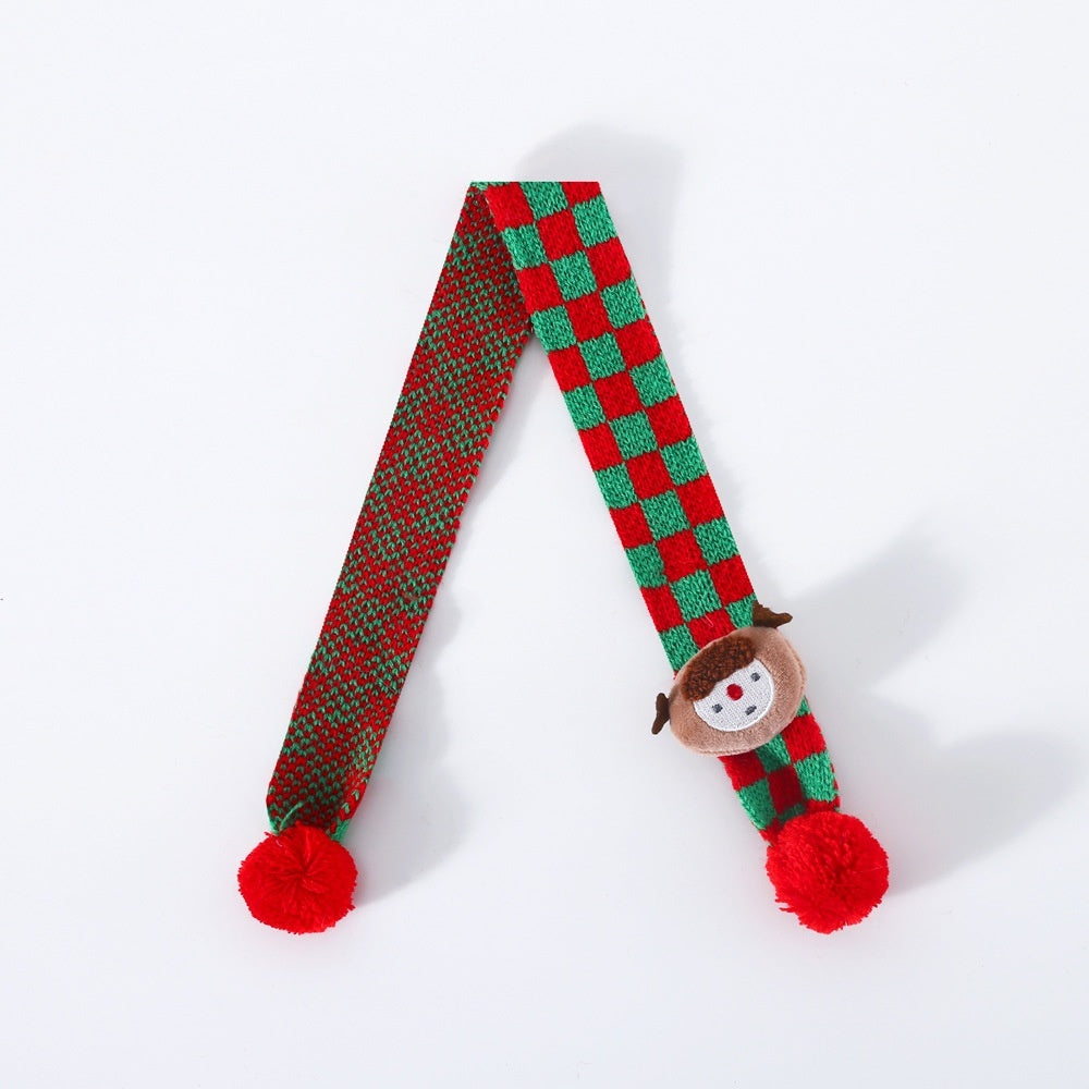 Pet Snowflake Santa Claus Scarf Warm Hat