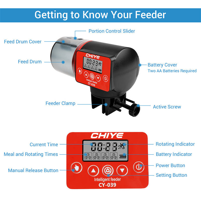 Intelligent Timing Automatic Fish Tank Feeder