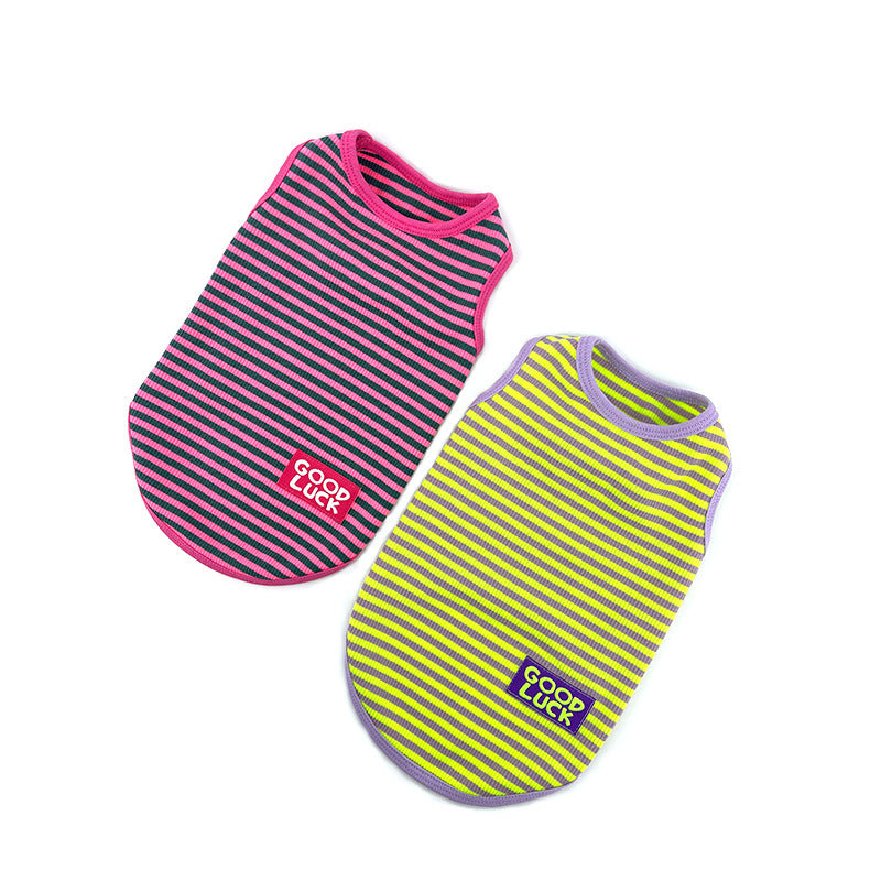 Cool Breathable Stripes Vest Pet Clothes