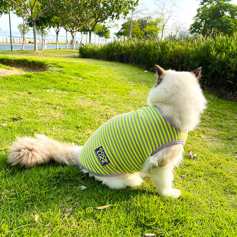 Cool Breathable Stripes Vest Pet Clothes