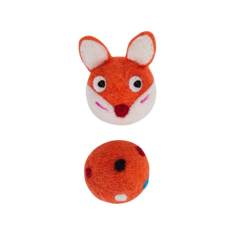 Colorful Felt Stretch Ball Cat Toy Ball