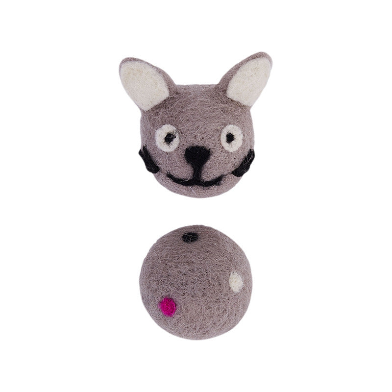 Colorful Felt Stretch Ball Cat Toy Ball