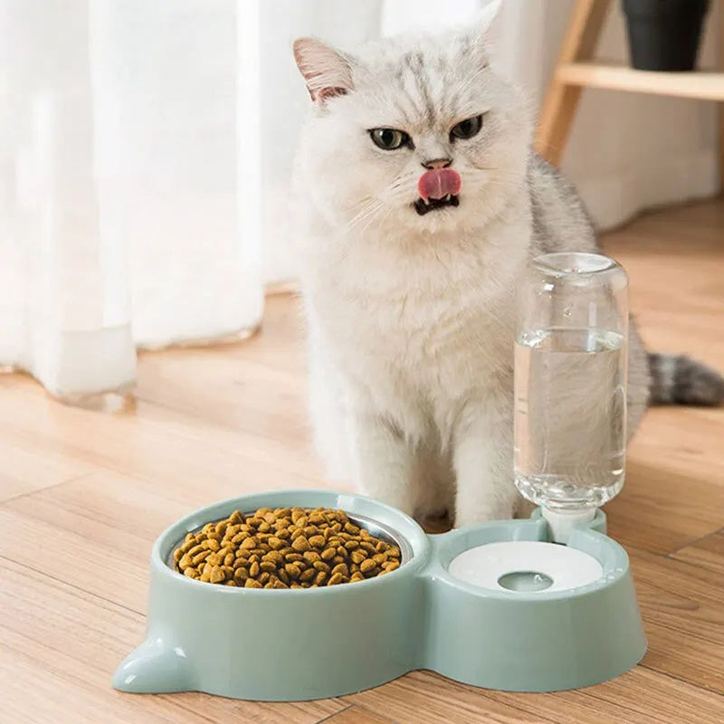 Pet Dog Cat Bowl Fountain Automatic Food Water