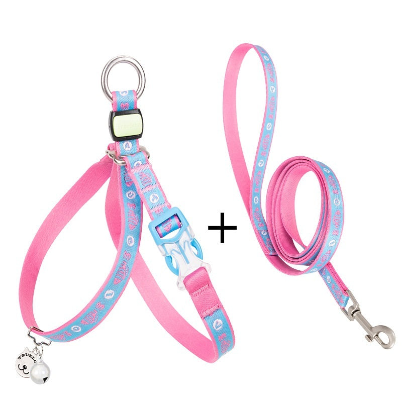 Pet Cat Bell Chest Strap Haulage Rope