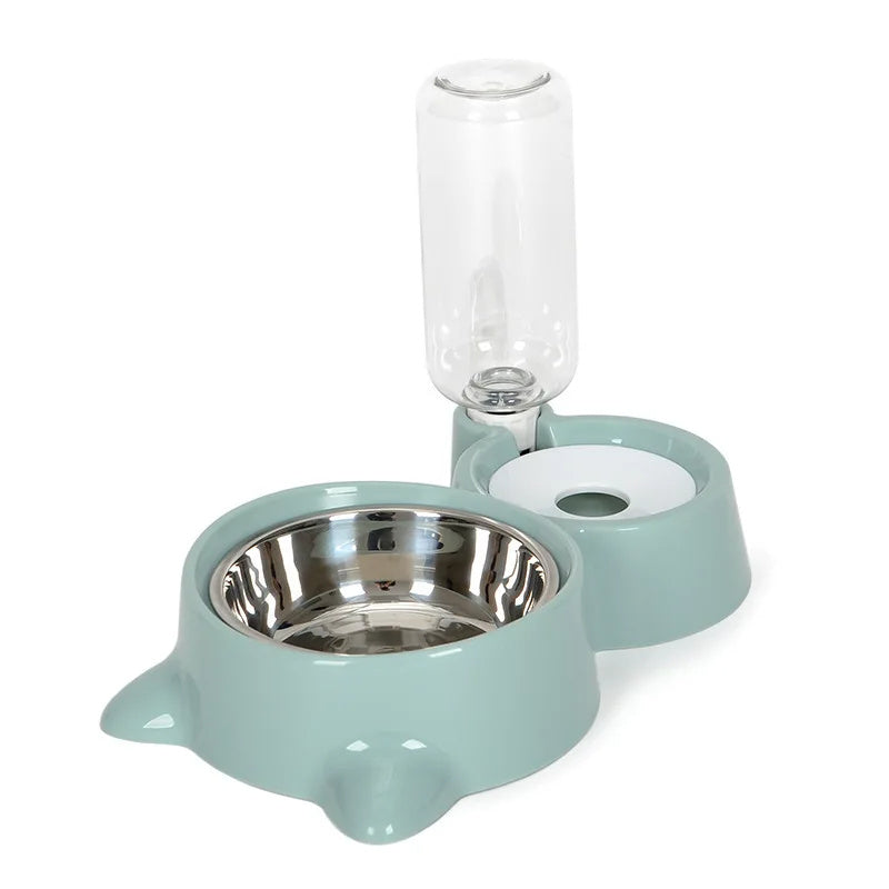 Pet Dog Cat Bowl Fountain Automatic Food Water