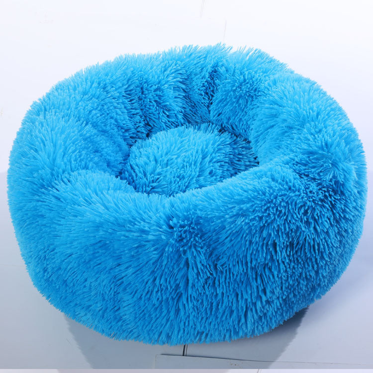 Soft Thick Cotton Plush Round Pet Bed