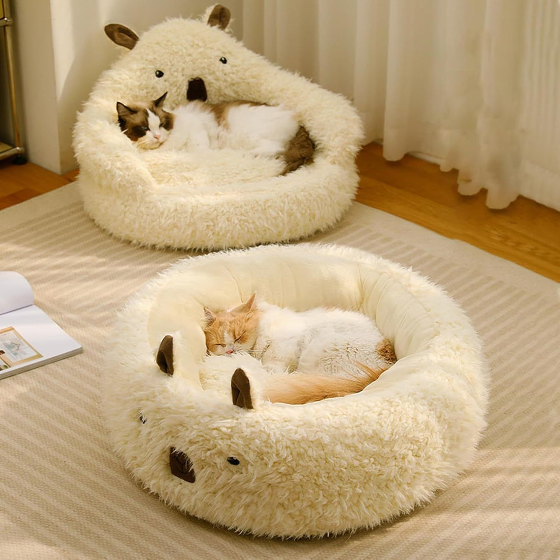 Cut Alpaca Pet Bed For Cats