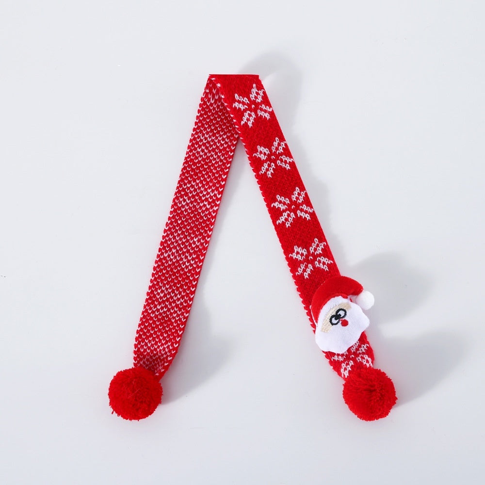Pet Snowflake Santa Claus Scarf Warm Hat