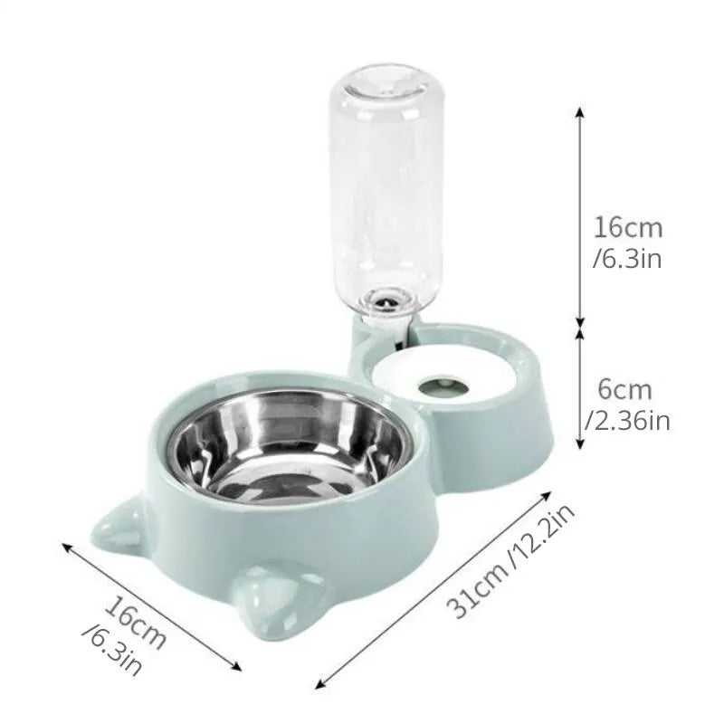 Pet Dog Cat Bowl Fountain Automatic Food Water