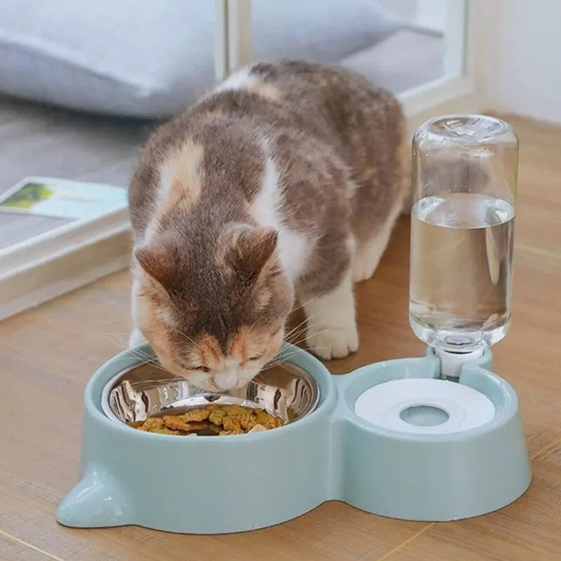 Pet Dog Cat Bowl Fountain Automatic Food Water