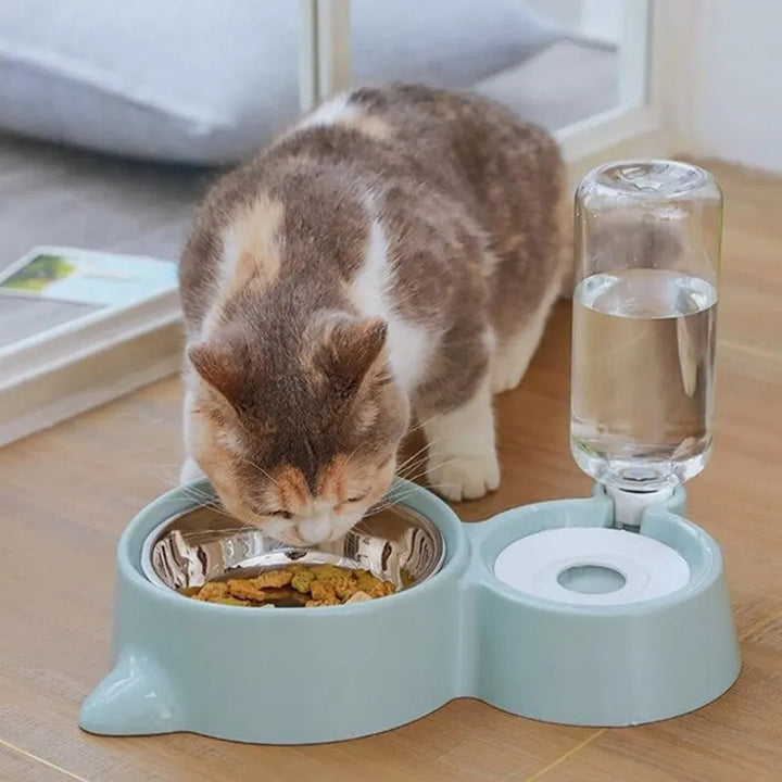 Pet Dog Cat Bowl Fountain Automatic Food Water
