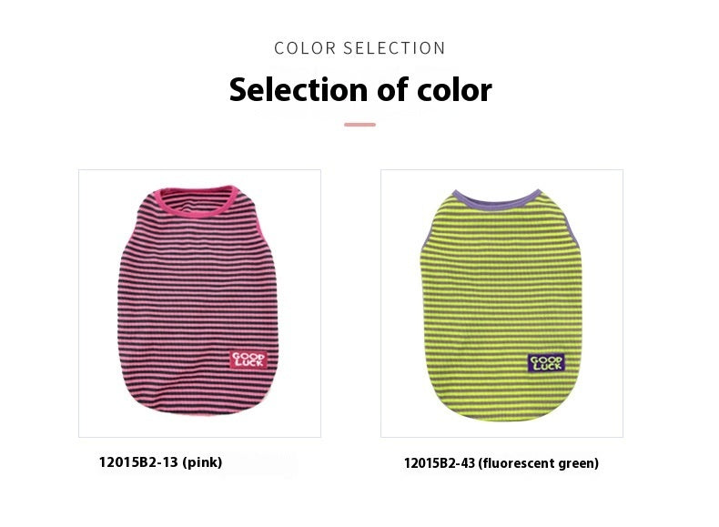 Cool Breathable Stripes Vest Pet Clothes