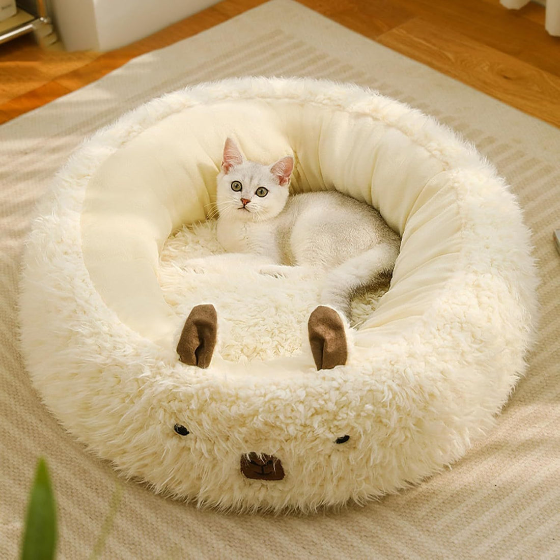 Cut Alpaca Pet Bed For Cats