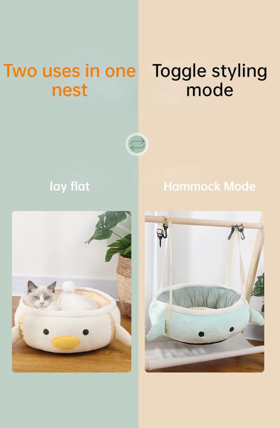 Cat Nest Chick Dinosaur Shape Cat Bed