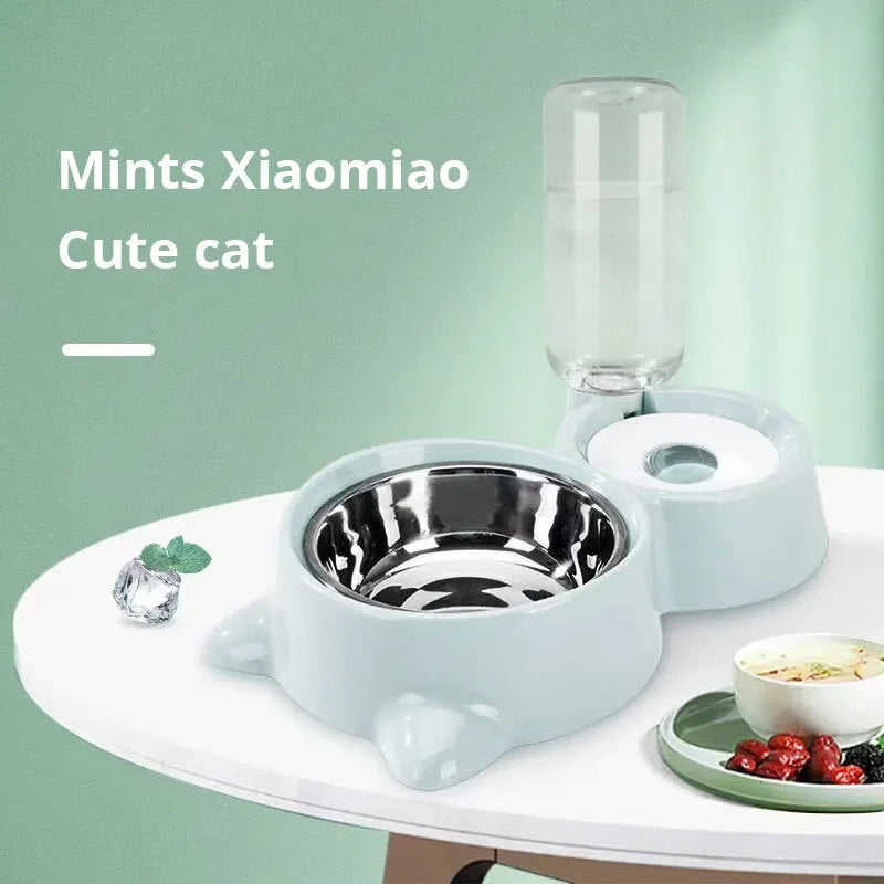 Pet Dog Cat Bowl Fountain Automatic Food Water