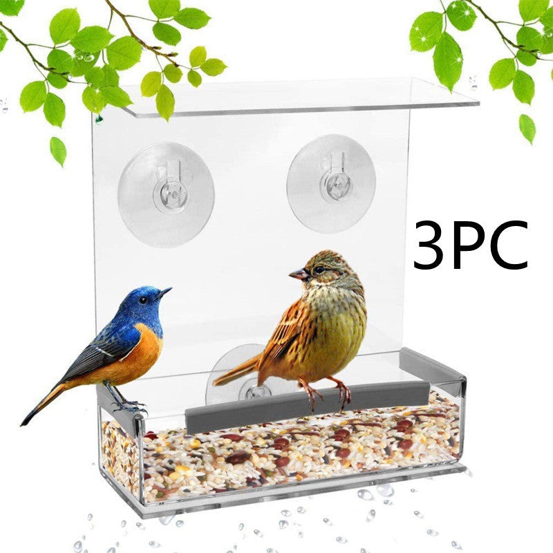 Acrylic Bird Feeder Pet Bird Cage