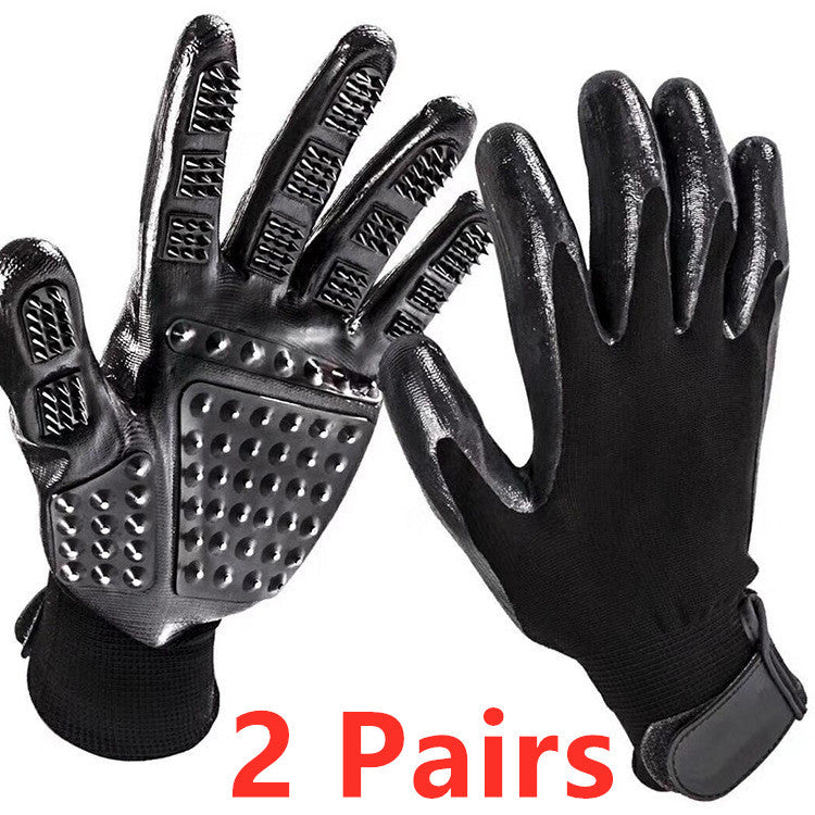 Pet Hair Grooming Glove Soft Rubber